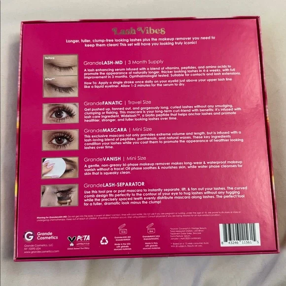 Grande Cosmetics Lash Vibes 5pc Set NWT - Picture 2 of 2